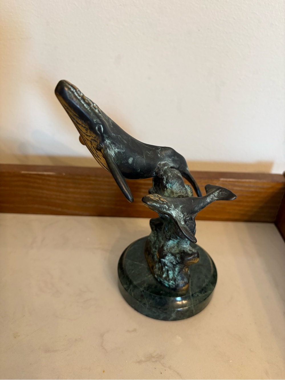 SPI Bronze Humpback Whale and Calf BronzeSculpture Figurine - Marine Accent